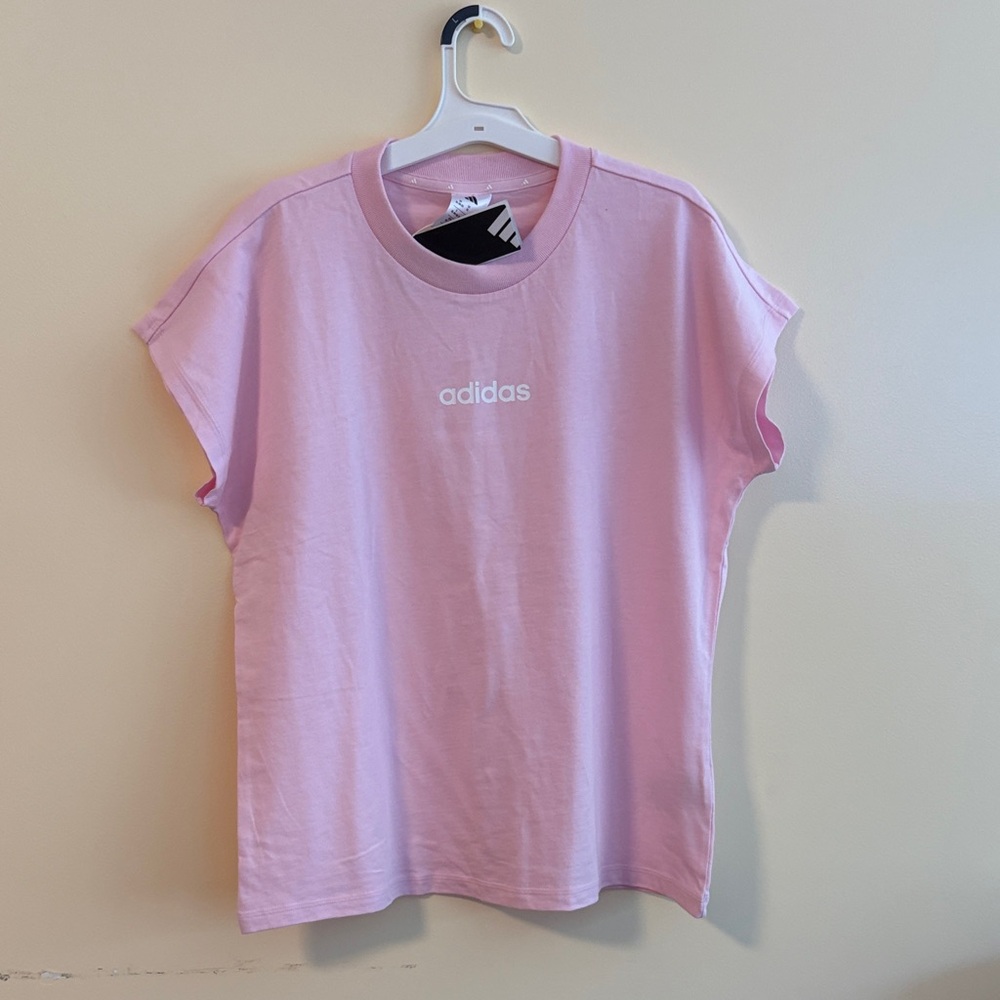 Adidas Women's Light Pink Short Sleeve Tee